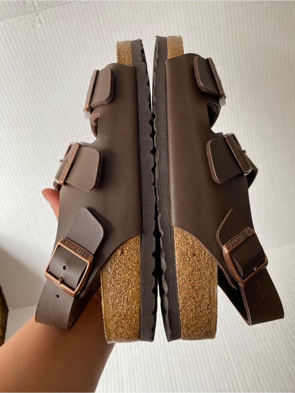 Birkenstock Milano Sandals Dark Brown Birko-Flor Slingback EU 42 / US M9 W11 - Picture 4 of 12